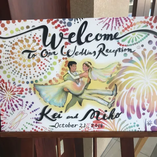 Wedding welcome board